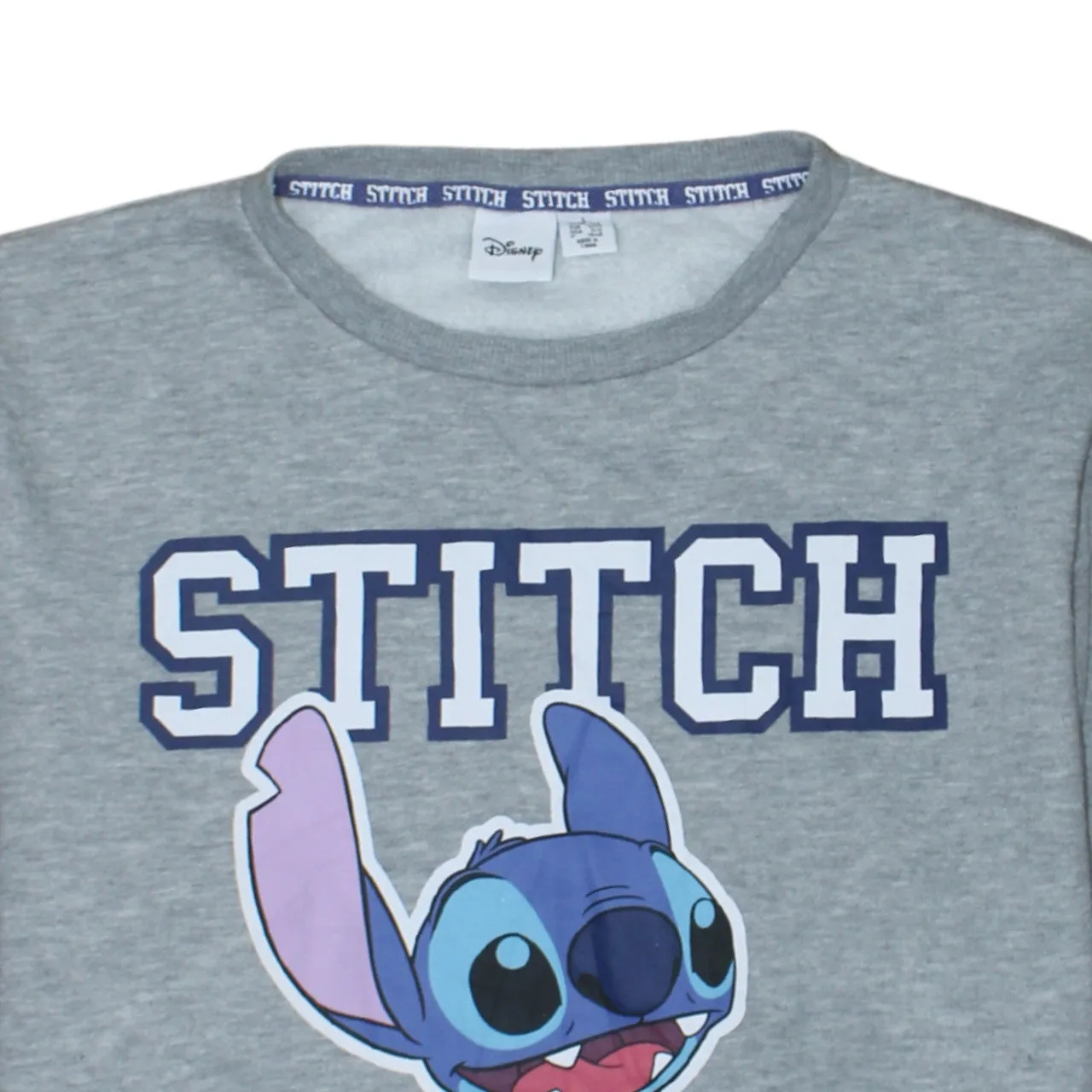 Disney Grey Stitch Sweatshirt Women's Large Printed Graphic Crewneck Pullover Fleece Top sold by Vintage Club product image thumbnail 3