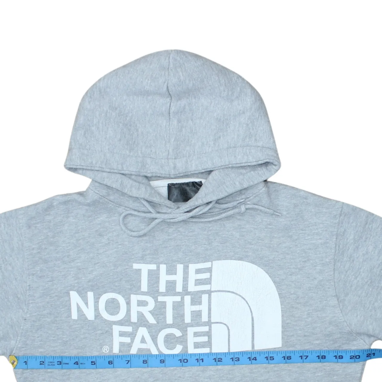 The North Face Light Grey Hoodie Women’s Medium Printed Logo Front Pocket Pullover Sweatshirt sold by Vintage Club product image thumbnail 5