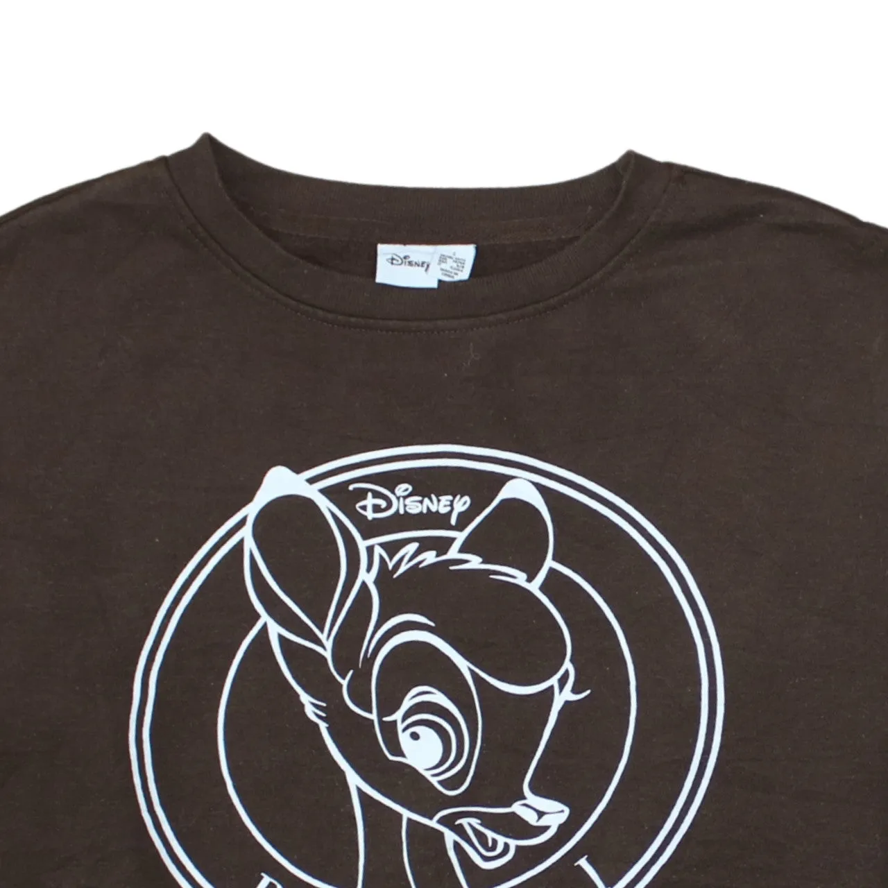 Disney Brown Sweatshirt Women’s Small Printed Bambi Logo Crewneck Pullover Fleece Top sold by Vintage Club product image thumbnail 3