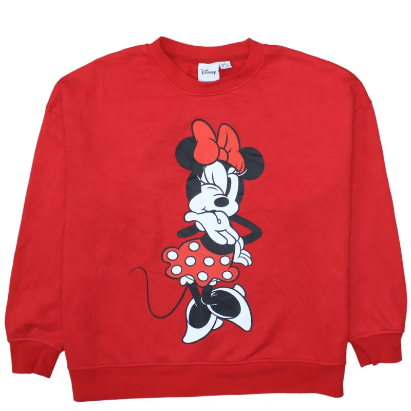 Disney Red Sweatshirt Women’s XLarge Printed Minnie Mouse Graphic Crewneck Pullover Top sold by Vintage Club