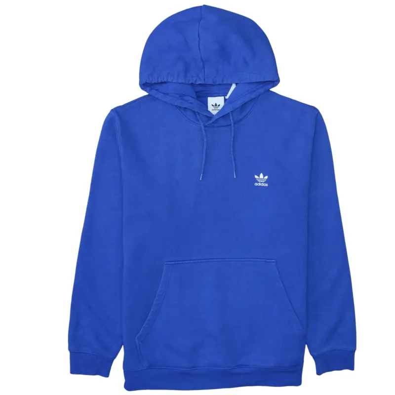 Adidas Royal Blue Hoodie Women’s XLarge Small Trefoil Embroidered Logo Pullover Sweatshirt sold by Vintage Club