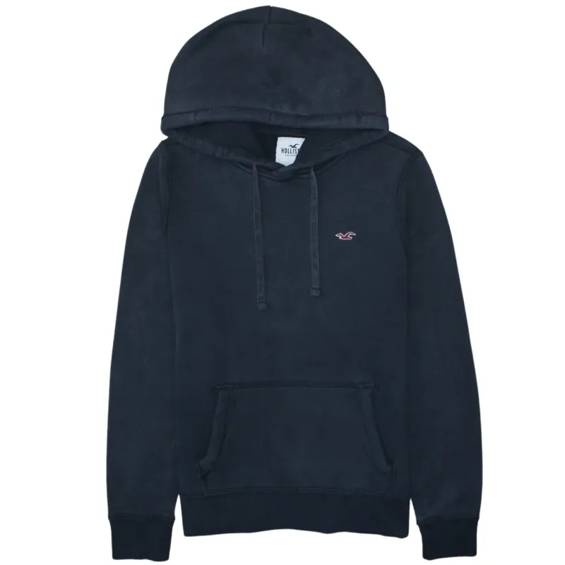 Hollister Black Hoodie Men's Medium Embroidered Chest Logo Front Pocket Pullover Sweatshirt sold by Vintage Club