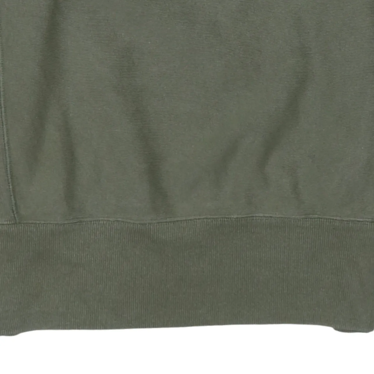 Champion Olive Green Sweatshirt Women’s Medium Embroidered Script Logo Crewneck Pullover Fleece Top sold by Vintage Club product image thumbnail 4