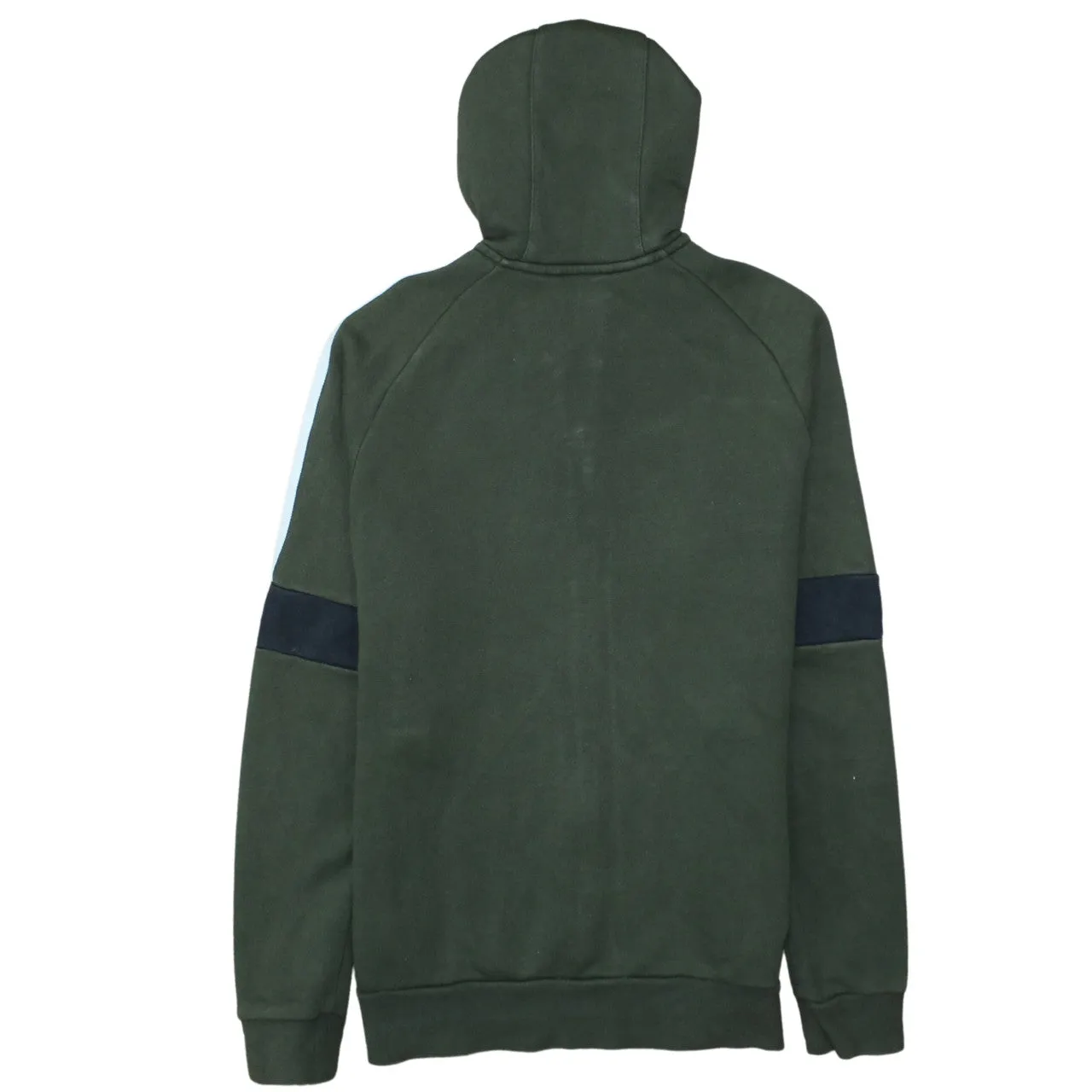 Adidas Khaki Green Hoodie Women’s Large Trefoil Embroidered Logo Three Stripe Zip Sweatshirt sold by Vintage Club product image thumbnail 2