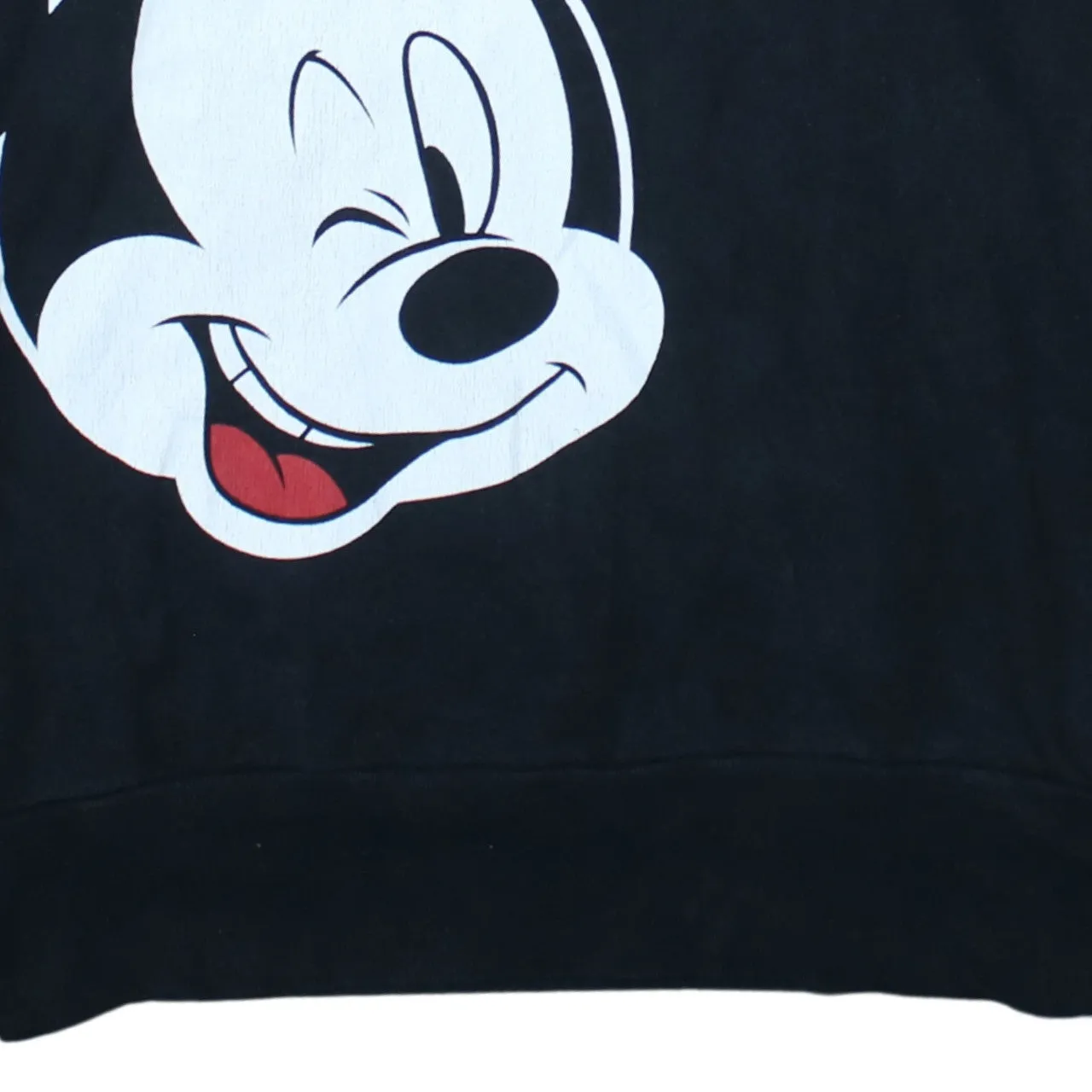 Disney Black Hoodie Women’s Large Mickey Mouse Printed Graphic Longline Sweatshirt sold by Vintage Club product image thumbnail 4