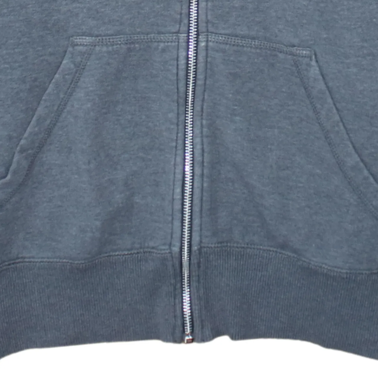 Nike Charcoal Grey Full Zip Hoodie Men's Small Embroidered Swoosh Drawstring Pockets Sweatshirt sold by Vintage Club product image thumbnail 4