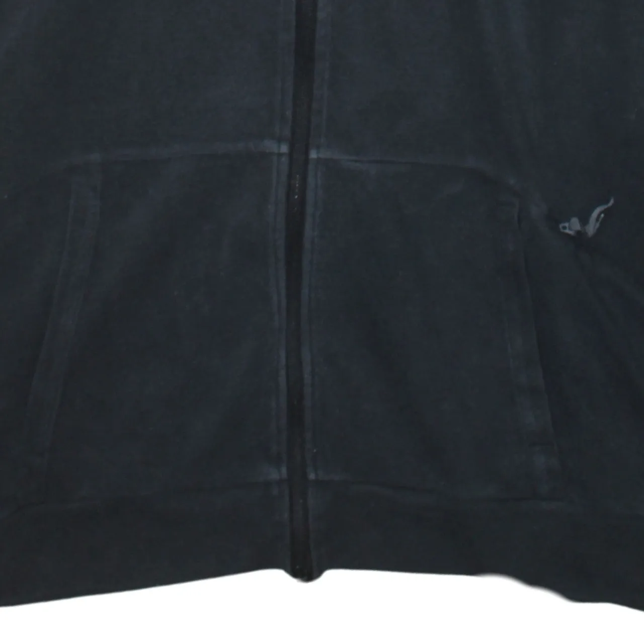 Adidas Black Full Zip Hoodie Women’s Medium Subtle Logo Three Stripe Back Sweatshirt Top sold by Vintage Club product image thumbnail 4