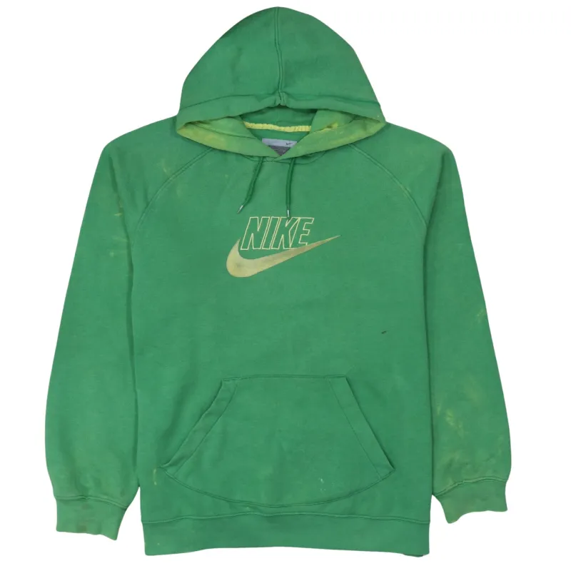Nike Green Hoodie Women’s XLarge Printed Front Logo Fleece Lined Pullover Sweatshirt sold by Vintage Club