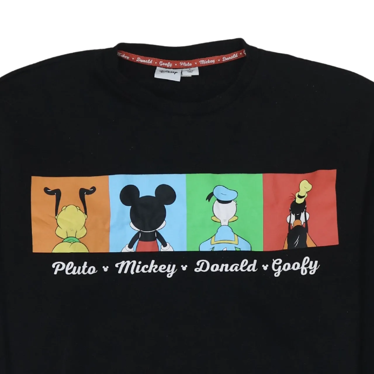 Disney Black Sweatshirt Women's Small Printed Pluto Mickey Donald Goofy Graphic Pullover Top sold by Vintage Club product image thumbnail 3