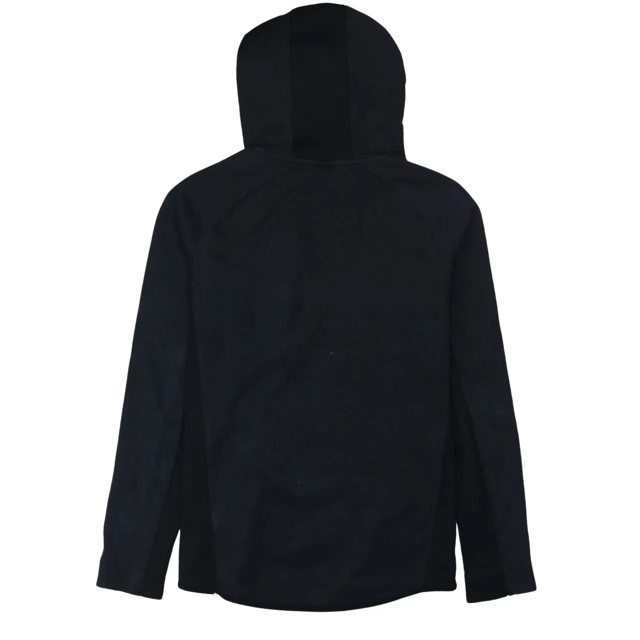 Nike Black Hoodie Women’s Medium Printed Chest Logo Zip Pocket Pullover Sweatshirt sold by Vintage Club product image thumbnail 2