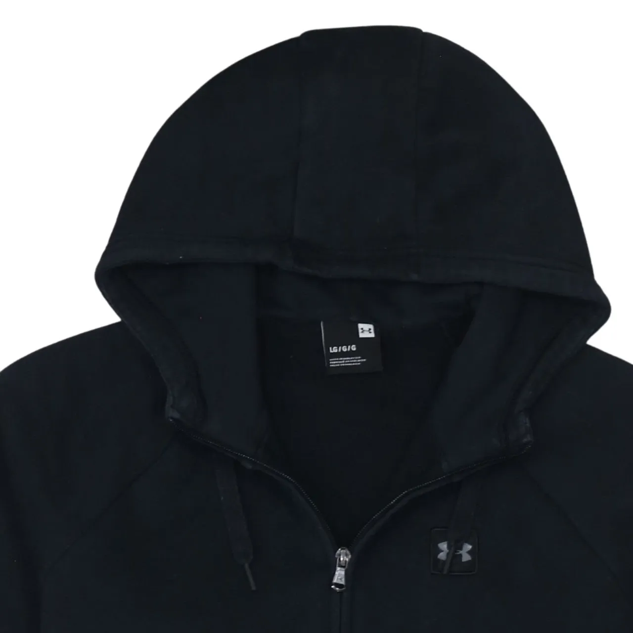Under Armour Black Full Zip Hoodie Women’s Large Embroidered Chest Logo Front Pockets Sweatshirt sold by Vintage Club product image thumbnail 3