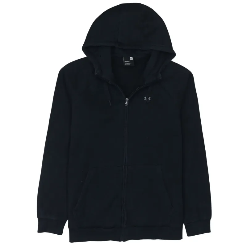 Under Armour Black Full Zip Hoodie Women’s Large Embroidered Chest Logo Front Pockets Sweatshirt made by Under Armour
