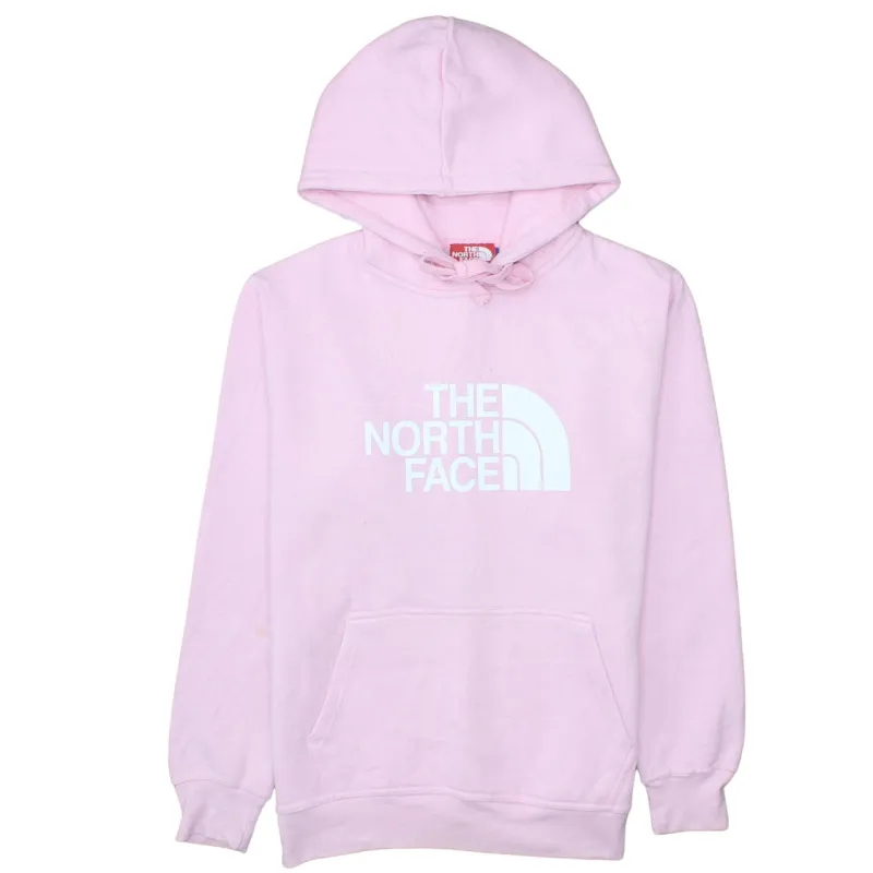 The North Face Light Pink Hoodie Women’s Medium Printed Logo Front Pouch Pullover Sweatshirt made by The North Face