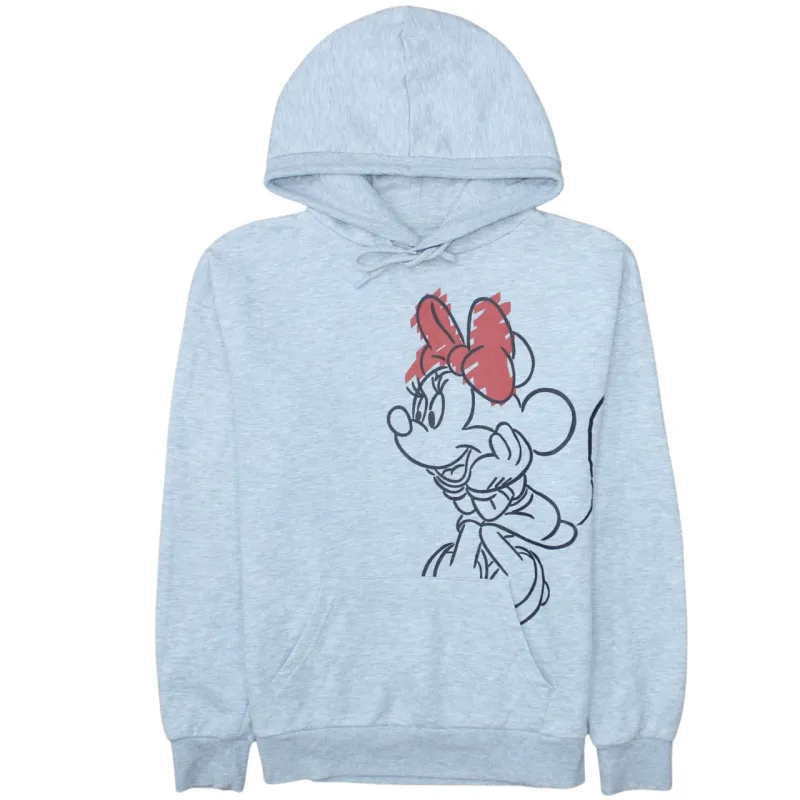 Disney Light Grey Hoodie Women’s XXSmall Minnie Mouse Printed Graphic Pullover Sweatshirt sold by Vintage Club