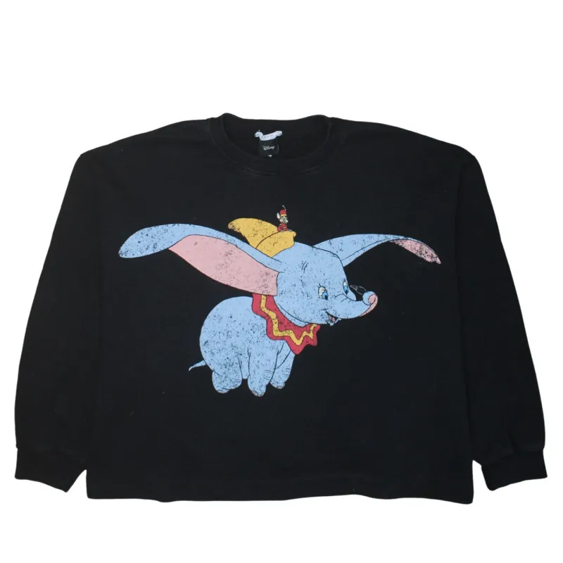 Disney Black Sweatshirt Men's XXLarge Printed Dumbo Graphic Crewneck Pullover Top sold by Vintage Club