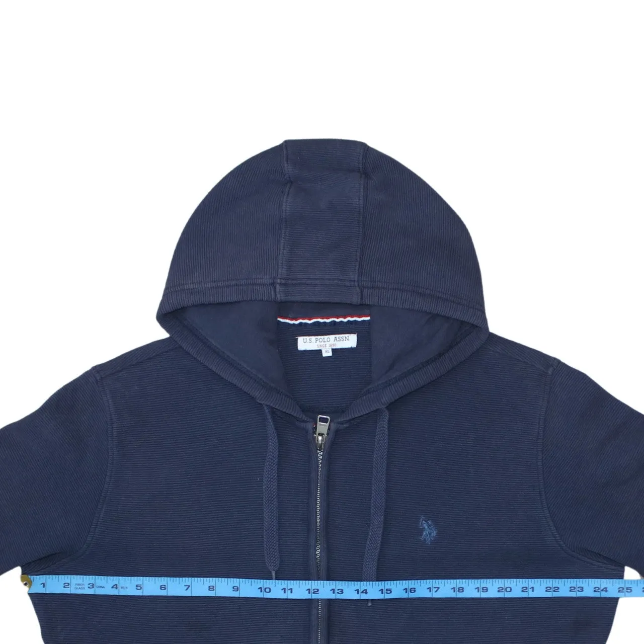 U.S Polo Assn Navy Blazer Zip Hoodie Women’s XLarge Embroidered Logo Pockets Sweatshirt sold by Vintage Club product image thumbnail 5