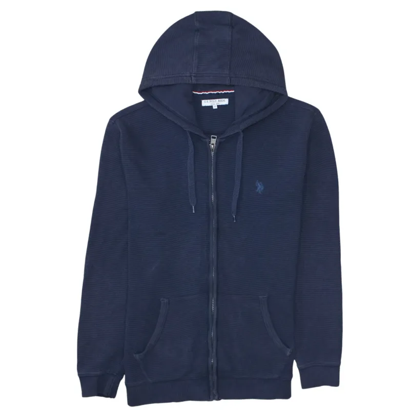 U.S Polo Assn Navy Blazer Zip Hoodie Women’s XLarge Embroidered Logo Pockets Sweatshirt sold by Vintage Club