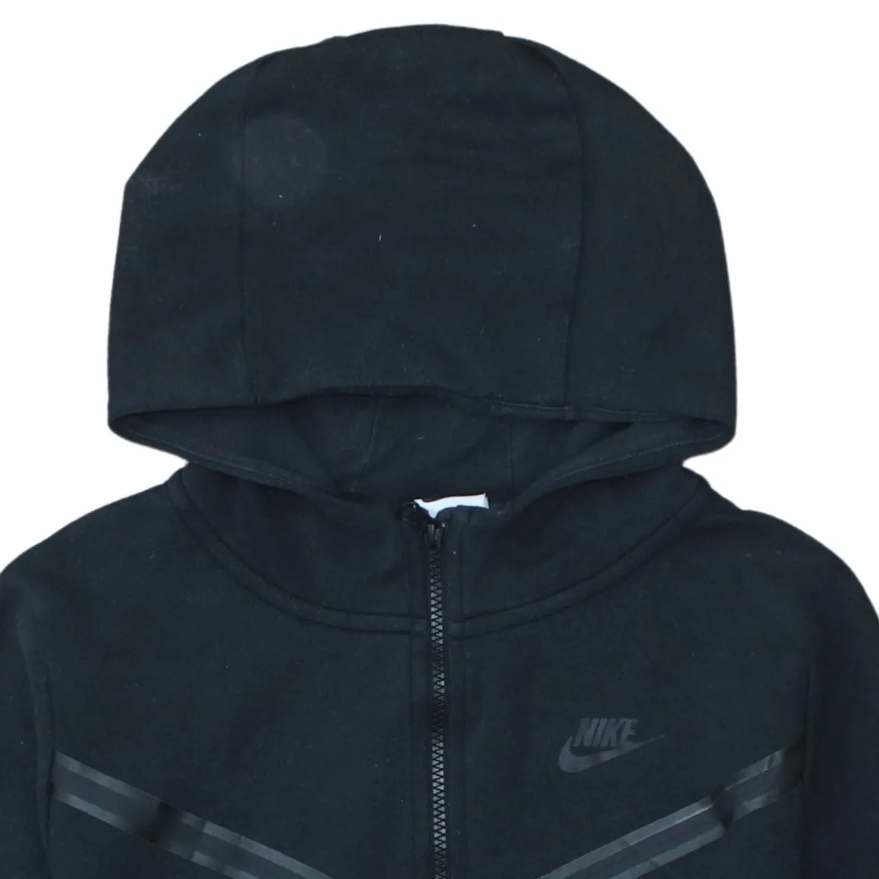 Nike Black Full Zip Hoodie Women’s XLarge Printed Swoosh Sleeve Zip Pocket Sweatshirt sold by Vintage Club product image thumbnail 3