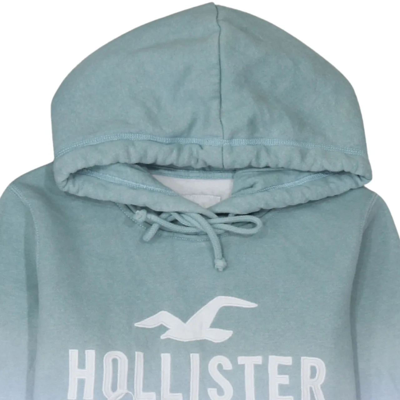 Hollister Blue Ombre Hoodie Women’s Medium Printed Logo Front Pocket Pullover Sweatshirt sold by Vintage Club product image thumbnail 3