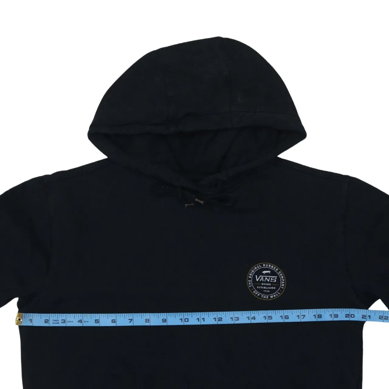 Vans Black Hoodie Women’s Medium Printed Back Logo Front Pocket Pullover Sweatshirt sold by Vintage Club product image thumbnail 5