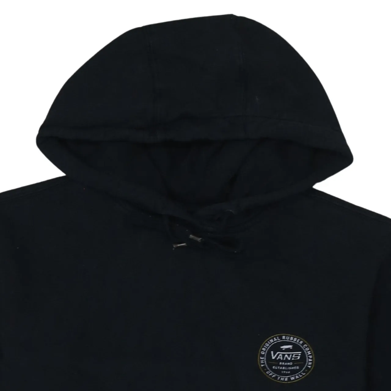 Vans Black Hoodie Women’s Medium Printed Back Logo Front Pocket Pullover Sweatshirt sold by Vintage Club product image thumbnail 3