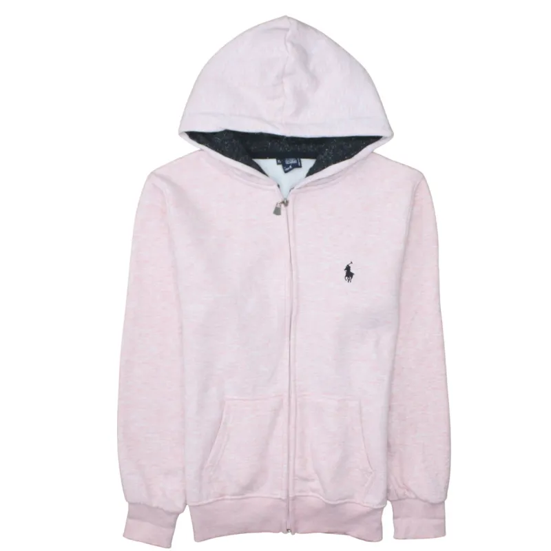 Polo Ralph Lauren Light Pink Hoodie Women’s XLarge Embroidered Pony Logo Zip Front Sweatshirt sold by Vintage Club