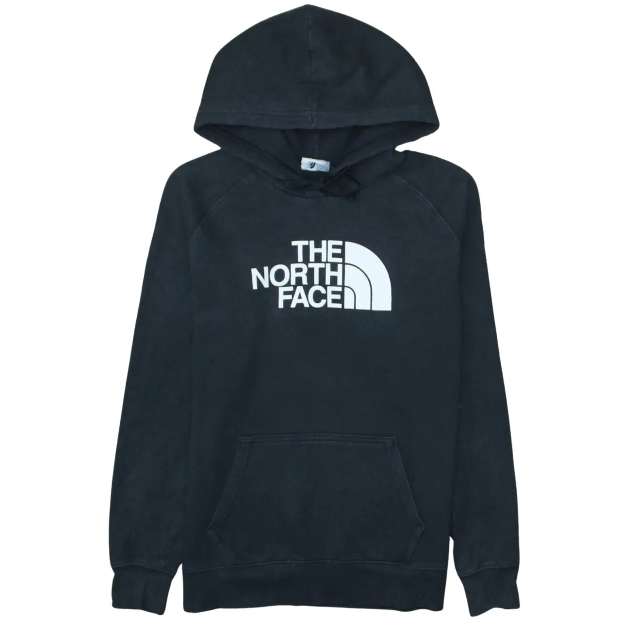 The North Face Black Hoodie Women’s Medium Printed Logo Front Pocket Pullover Sweatshirt sold by Vintage Club