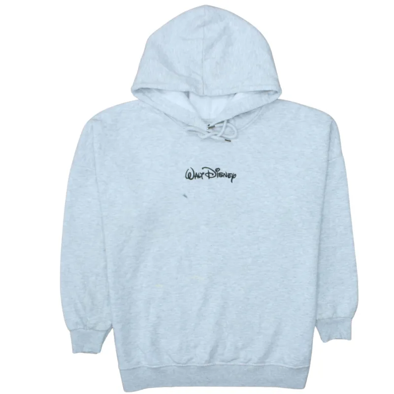 Disney Grey Hoodie Women’s Medium Walt Disney Embroidered Chest Mickey Mouse Back Print Pullover sold by Vintage Club