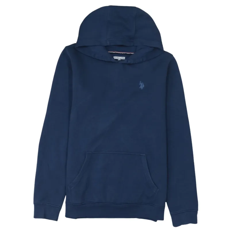 U.S Polo Assn Dark Navy Hoodie Women’s Medium Embroidered Chest Logo Front Pocket Sweatshirt sold by Vintage Club