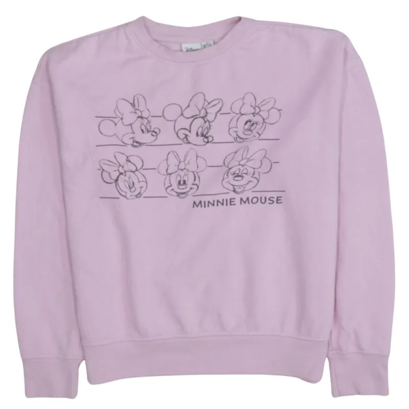 Disney Pink Sweatshirt Women's XSmall Minnie Mouse Printed Graphic Crewneck Pullover Top sold by Vintage Club