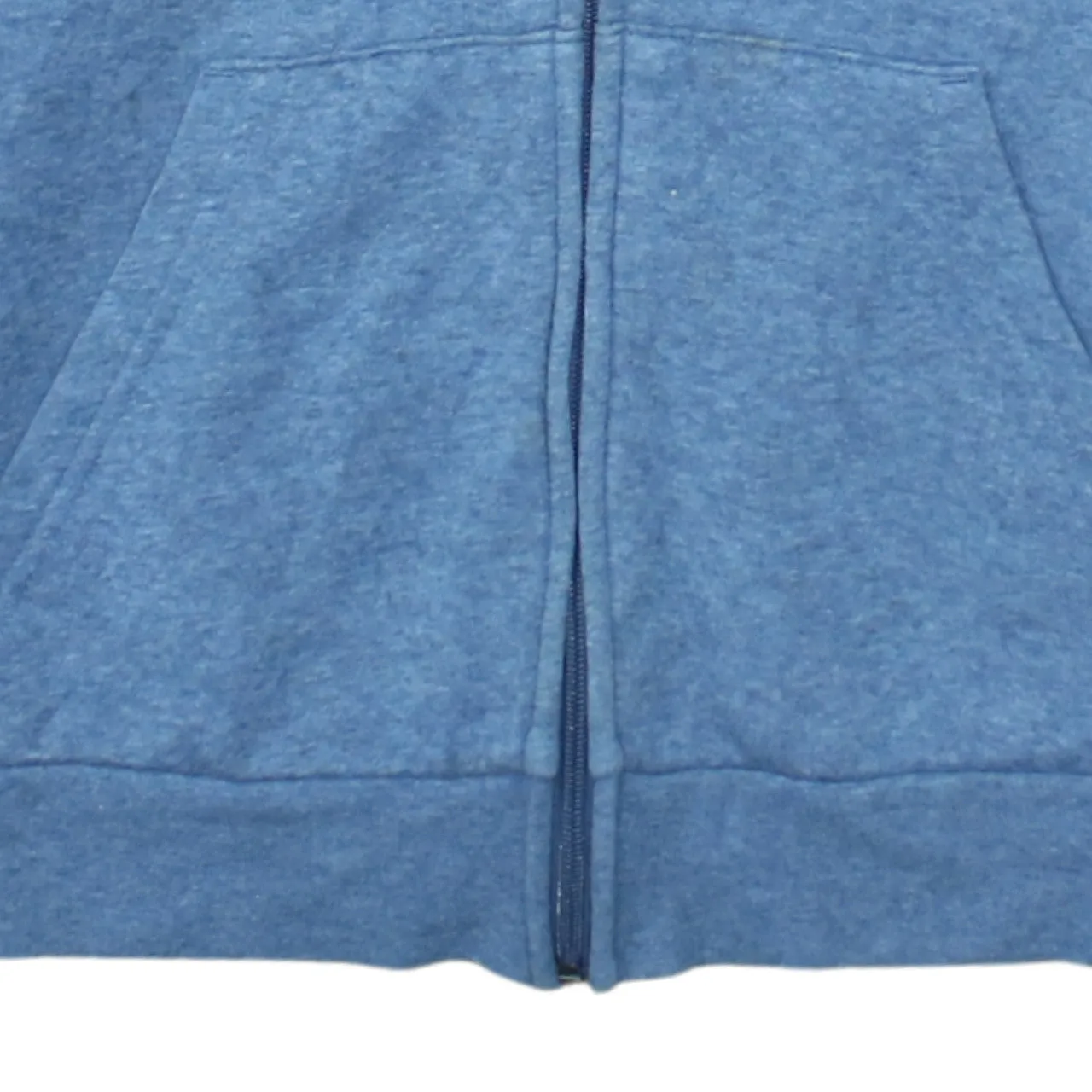 Adidas Blue Zip Hoodie Women's Small Three Stripe Sleeves Printed Logo Sweatshirt Top sold by Vintage Club product image thumbnail 4