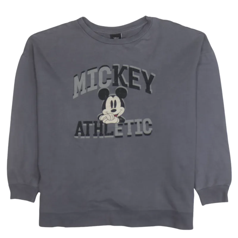 Disney Grey Mickey Athletic Sweatshirt Women's Size 16 Printed Graphic Pullover Top sold by Vintage Club