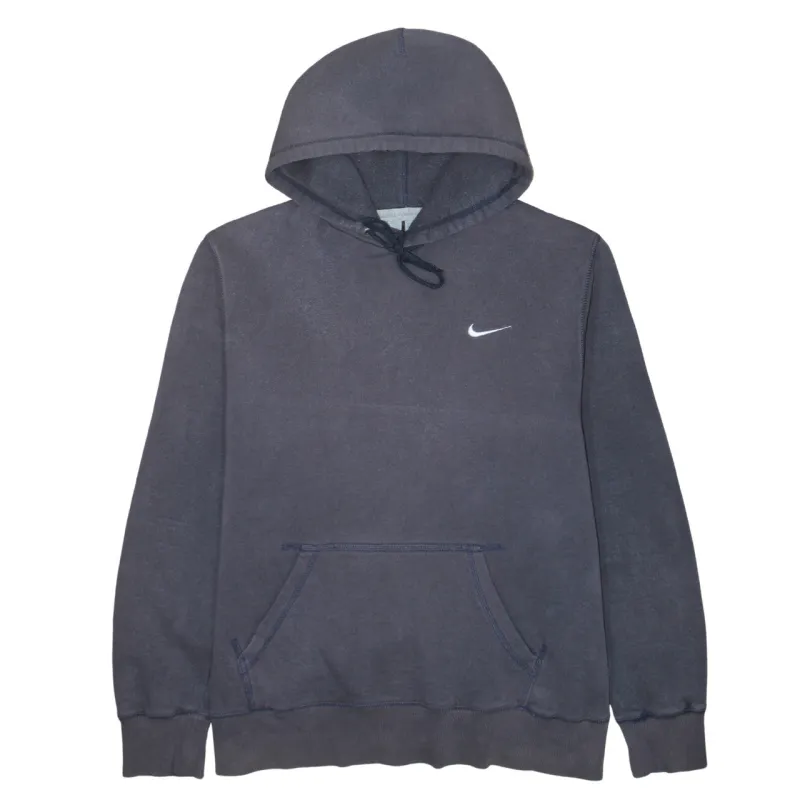 Nike Faded Navy Hoodie Men’s XLarge Embroidered Swoosh Front Pocket Pullover Sweatshirt sold by Vintage Club