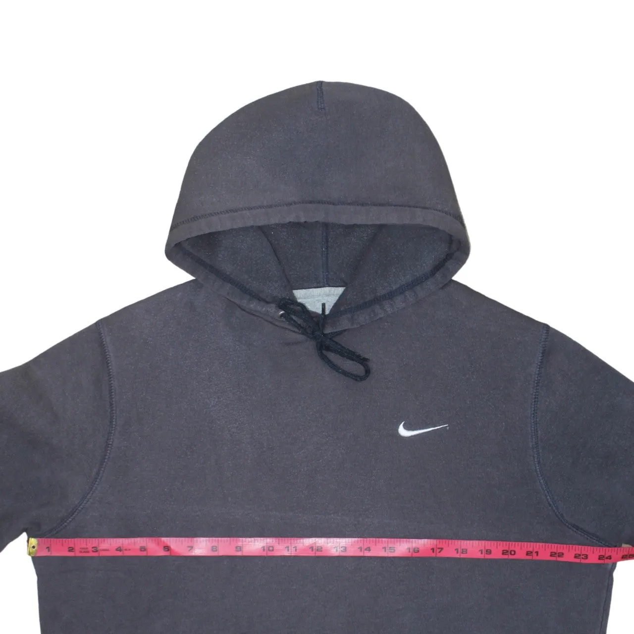 Nike Faded Navy Hoodie Men’s XLarge Embroidered Swoosh Front Pocket Pullover Sweatshirt sold by Vintage Club product image thumbnail 5