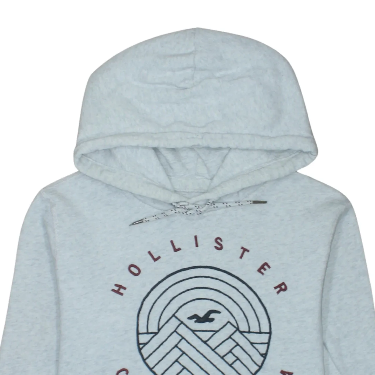 Hollister Light Grey Hoodie Men's Small Printed California Logo Front Pouch Pullover Sweatshirt sold by Vintage Club product image thumbnail 3