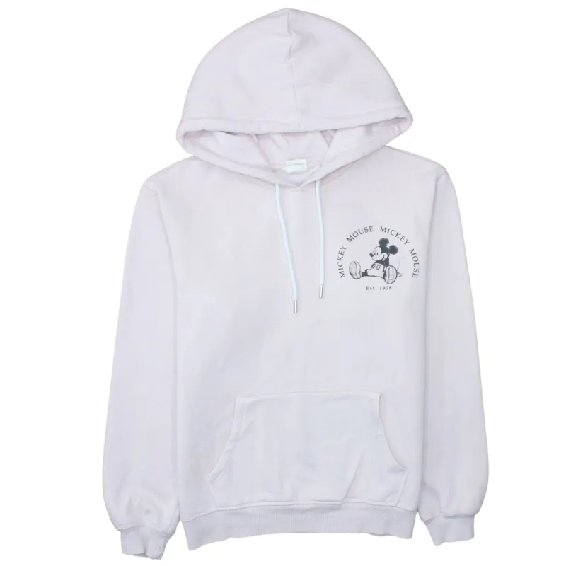 Disney Light Pink Hoodie Men's Small Printed Mickey Mouse Graphic Pullover Sweatshirt sold by Vintage Club