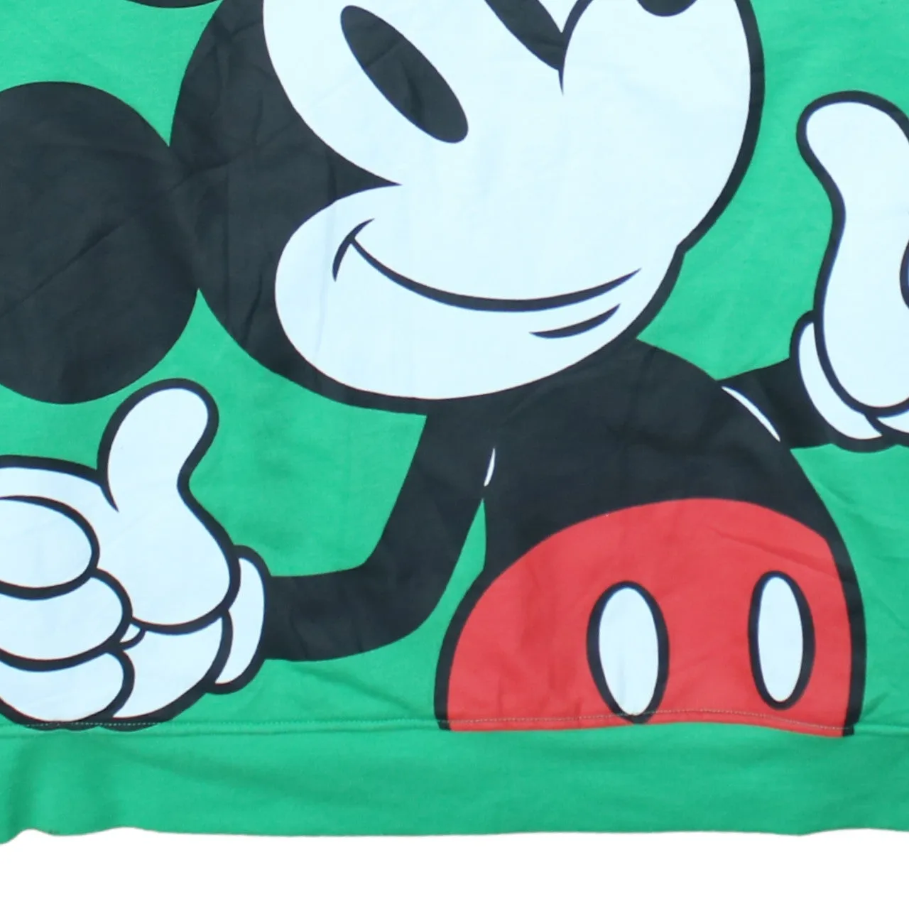 Disney Green Hoodie Women’s XLarge Printed Mickey Mouse Graphic Sleeve Script Sweatshirt sold by Vintage Club product image thumbnail 4