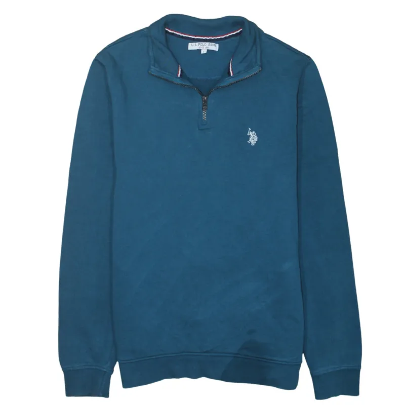 U.S Polo Assn Legion Blue Sweatshirt Men’s Small Quarter Zip Embroidered Logo Pullover Top sold by Vintage Club