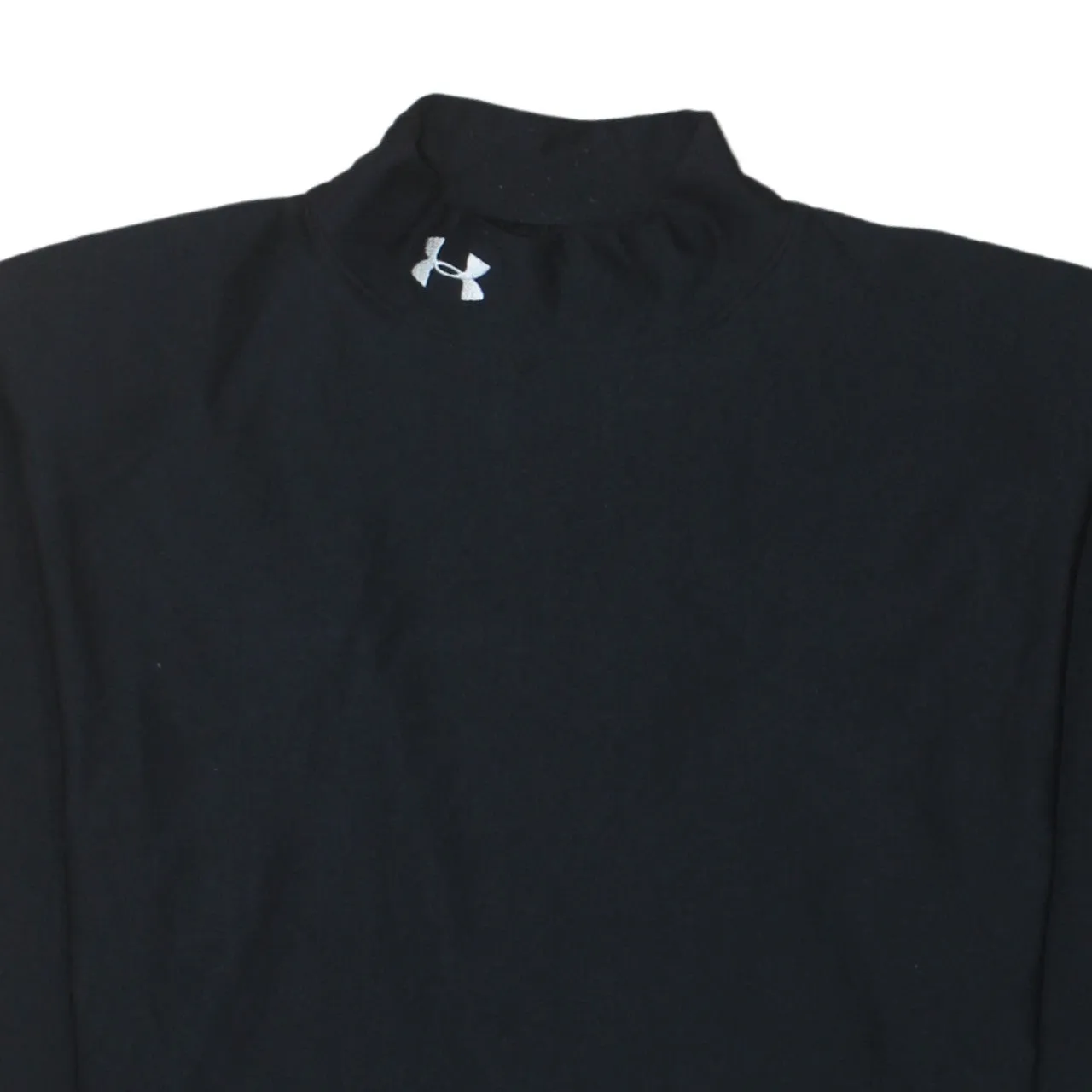 Under Armour Black Long Sleeve Top Men’s Small Mock Neck Printed Logo Base Layer T Shirt sold by Vintage Club product image thumbnail 3