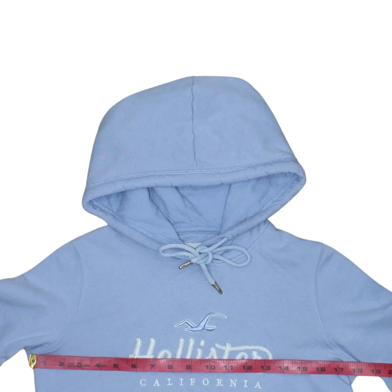 Hollister Light Blue Hoodie Men’s XSmall Embroidered Logo Drawstring Hood Front Pocket Sweatshirt sold by Vintage Club product image thumbnail 5