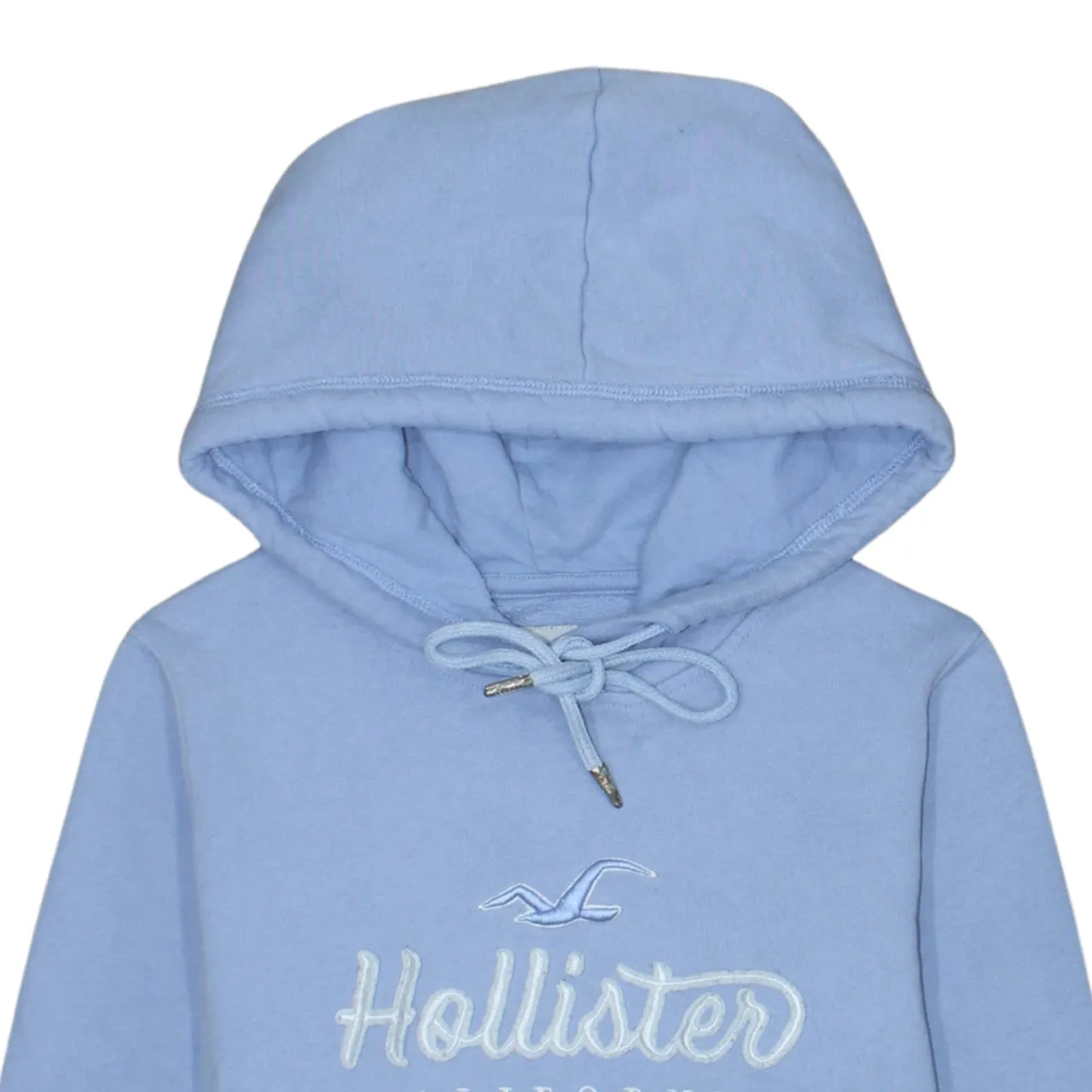 Hollister Light Blue Hoodie Men’s XSmall Embroidered Logo Drawstring Hood Front Pocket Sweatshirt sold by Vintage Club product image thumbnail 3