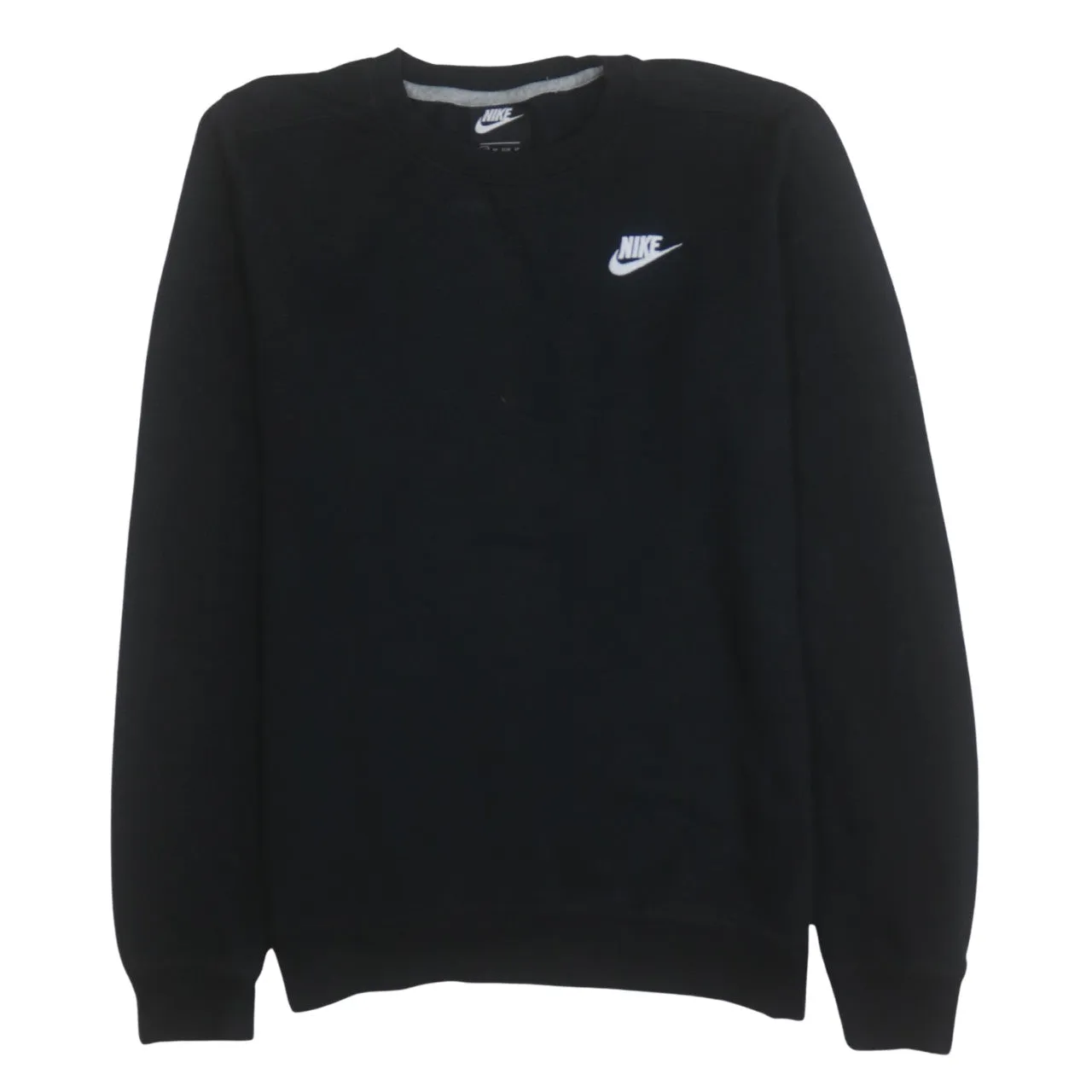 Nike Black Sweatshirt Men's XSmall Embroidered Swoosh Logo Crewneck Pullover Jumper sold by Vintage Club