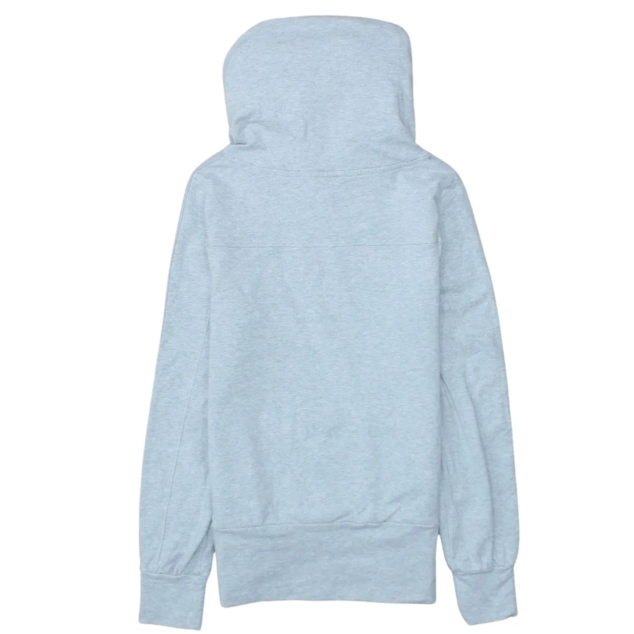 Adidas Light Grey Hoodie Women’s XSmall Three Stripe Sleeves Drawstring Funnel Hood Pullover sold by Vintage Club product image thumbnail 2