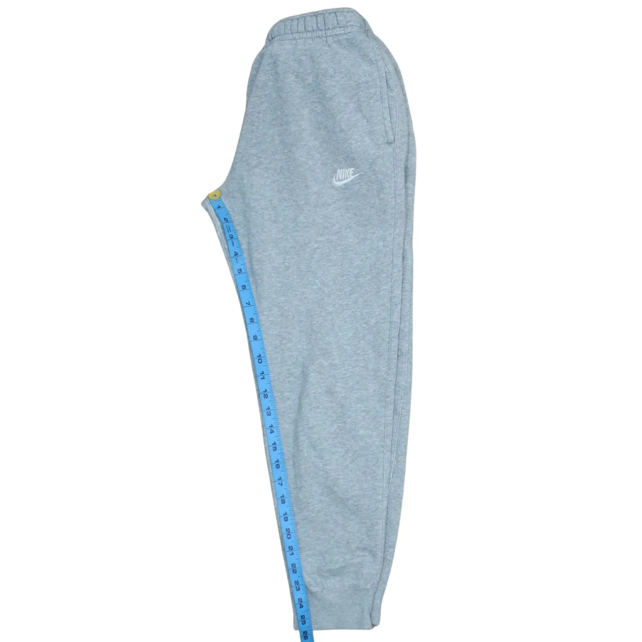 Nike Light Grey Joggers Sweatpants Men’s Small Embroidered Swoosh Elastic Waist Cuffed Hem Loungewear sold by Vintage Club product image thumbnail 5