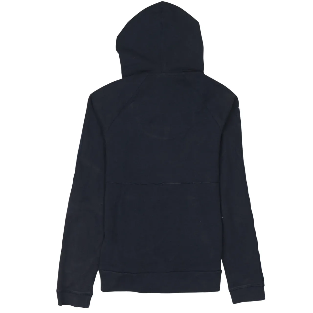 Adidas Black Hoodie Women’s Small Quarter Zip Three Stripe Sleeves Kangaroo Pocket Sweatshirt sold by Vintage Club product image thumbnail 2