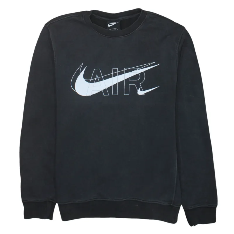Nike Black Air Sweatshirt Men's XSmall Printed Logo Crewneck Pullover Fleece Top sold by Vintage Club