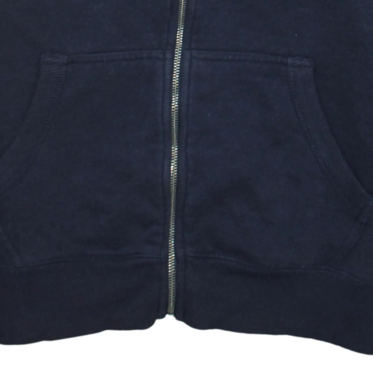 Diesel Navy Blue Zip Hoodie Women’s Medium Embroidered Chest Logo Drawstring Pockets Sweatshirt sold by Vintage Club product image thumbnail 4