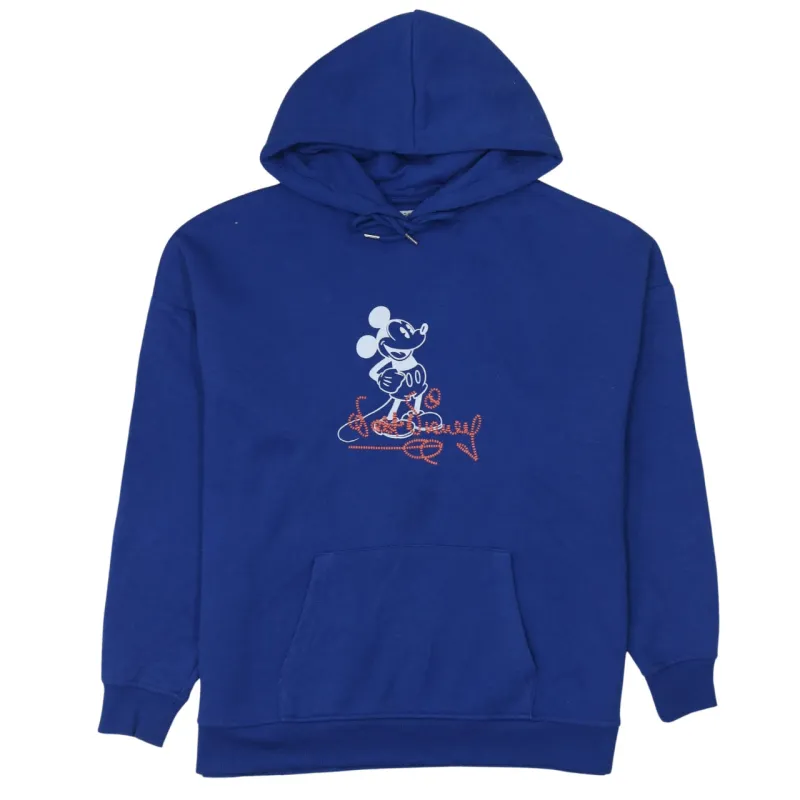 Disney Blue Hoodie Women’s XSmall Printed Mickey Mouse Graphic Pullover Sweatshirt sold by Vintage Club