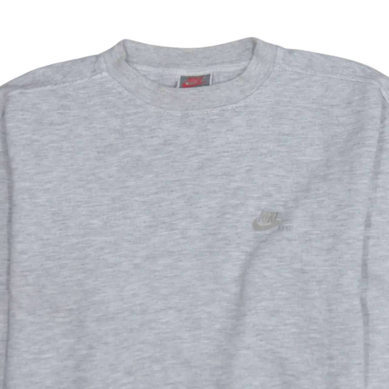 Nike Grey Crewneck Sweatshirt Men's Small Embroidered Nike Air Logo Fleece Pullover Jumper sold by Vintage Club product image thumbnail 3