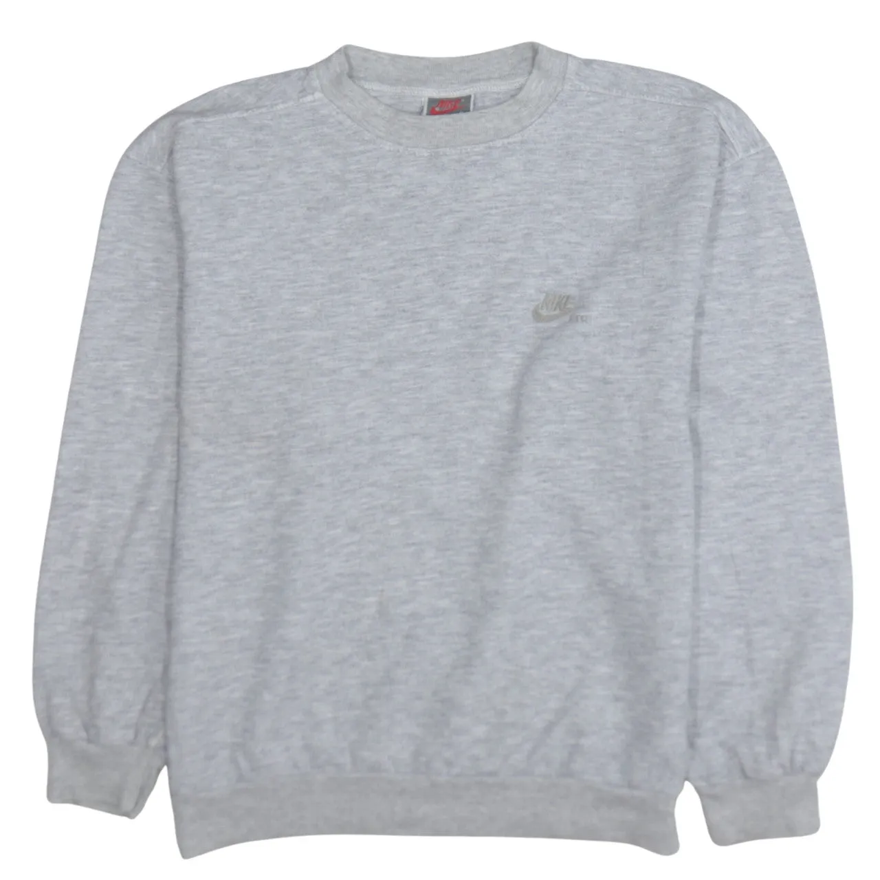 Nike Grey Crewneck Sweatshirt Men's Small Embroidered Nike Air Logo Fleece Pullover Jumper sold by Vintage Club